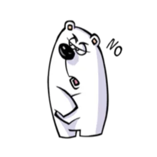 😕 белый медведь, мультфильм, животное, белый, медведь telegram sticker