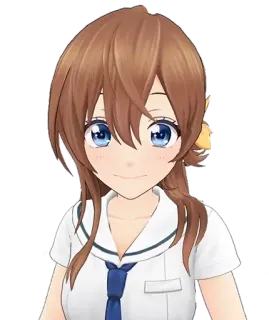 😃 Anime, Mangá, Garota, Personagem, Uniforme escolar, Fofa whatsapp sticker
