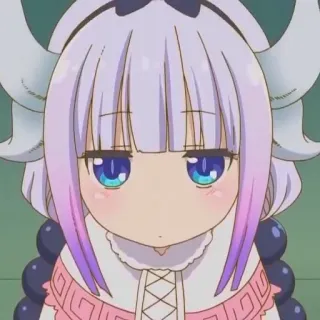 🤍 Kanna Kamui Miss Kobayashi's Dragon Maid Anime, Kanna, Drago, Carino, Kawaii telegram sticker