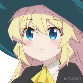 🙁 Anime, Kartun, Imut, Manga, Rambut pirang, Mata biru telegram sticker