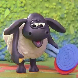 🍄 Shaun Shaun the Sheep pecora, cartone animato, animato, claymation, animale, fattoria telegram sticker