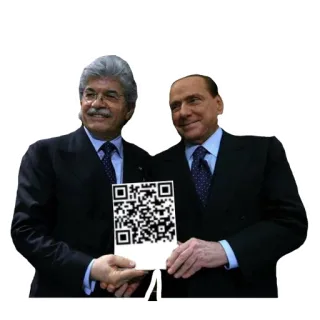 📱 политические деятели, мужчины, костюм, QR-код, политики telegram sticker