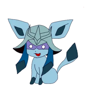 🎤 Glaceon pokemon, givrali, glace, casque, fantaisie telegram sticker
