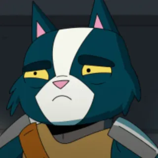 😟 Mooncake Final Space chat, dessin animé, animé, espace, Final Space, Mooncake, personnage whatsapp sticker