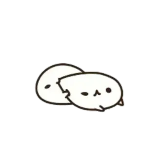 🍥 uroczy, kawaii, mochi, minimalistyczny, prosty telegram sticker