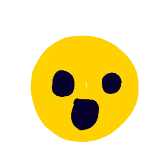 😄 表情符号, 震惊, 惊讶, 黄色, 脸 telegram sticker