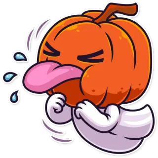 😝 bí ngô, ma, hoạt hình, halloween, nhãn dán, hài hước, dễ thương telegram sticker