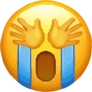 😱 Emoji, Verängstigt, Schockiert, Angst, Überraschung whatsapp sticker