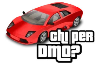 🚗 CHI PER DMO? carro, carro vermelho, frase italiana, pergunta, carro de luxo, supercarro telegram sticker
