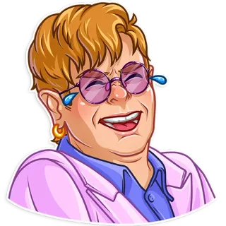 Elton John telegram stickers