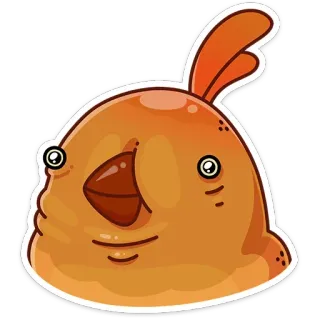 😬 Blob, Cartoon, Oranje, Grappig telegram sticker