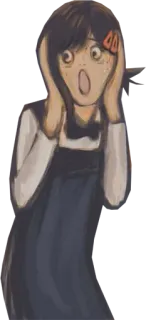 😱 anime, girl, shocked, screaming, scared telegram sticker