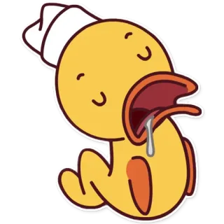 😪 утка, моряк, сонный, мультфильм telegram sticker