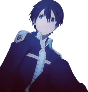 😕 Kirito Sword Art Online Anime, Personnage, Kirito, Sword Art Online, Jeu vidéo, Réalité virtuelle whatsapp sticker