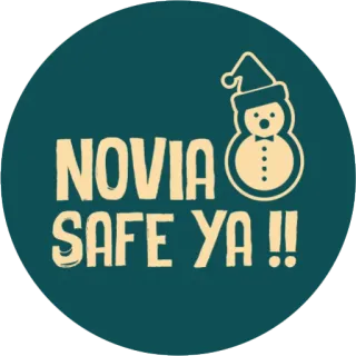 ⛄ NOVIA SAFE YA !! snowman, winter, holiday, christmas, novia, safe telegram sticker