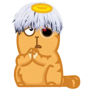 😥 애니메이션, 슬픈, 만화, 귀여운, 동물, 헤일로 telegram sticker