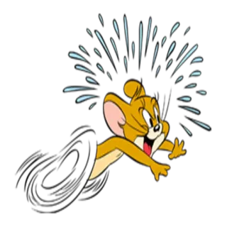 🏃 Jerry Tom and Jerry cartoon, mouse, shock, surprise, animation telegram sticker