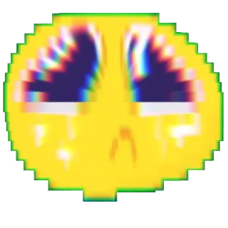 🥺 emoji, piangere, pixelato, triste, giallo, faccia, espressione whatsapp sticker
