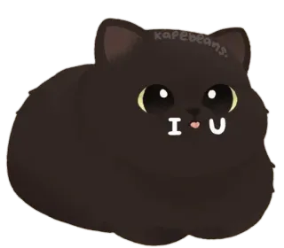 🐾 i u 猫, 可愛い, かわいい, 愛, 大好き, 動物, ステッカー telegram sticker