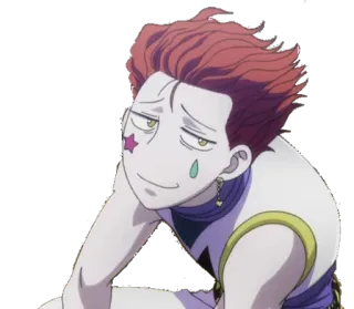 😏 Hisoka Hunter x Hunter anime, character, smirk, villain, clown telegram sticker