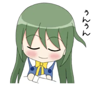 😌 Anime, Chibi, Mädchen, Niedlich, Cartoon telegram sticker
