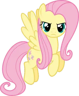 😠 Fluttershy My Little Pony Kartun, Poni, Fluttershy, Binatang, Lucu, Sayap telegram sticker
