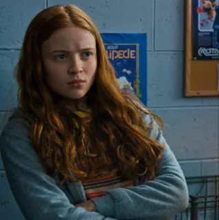 👕 Max Mayfield Stranger Things Max, Stranger Things, Sadie Sink, teenager, character telegram sticker