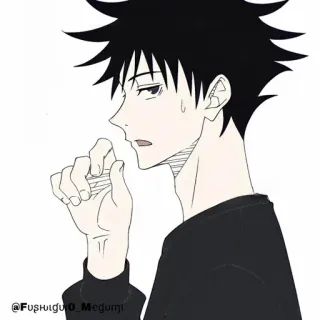 💠 Megumi @Fushiguro_Megumi anime, manga, fanart, fushiguro, megumi fushiguro, jujutsu kaisen, character, illustration telegram sticker