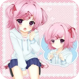 💇 Natsuki Doki Doki Literature Club telegram sticker