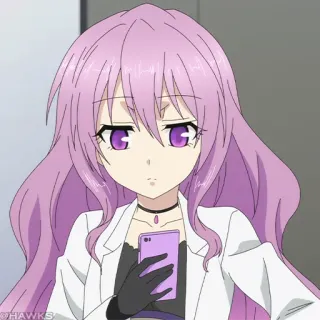 🧪 动漫, 女孩, 紫色头发, 角色, 女性 telegram sticker