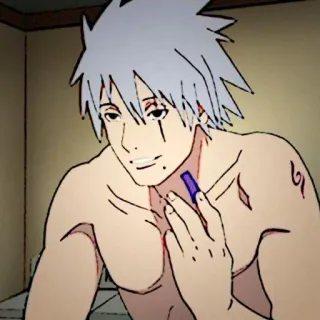 😫 Kakashi Hatake Naruto 动漫, 卡卡西, 火影忍者, 角色, 贴纸 telegram sticker