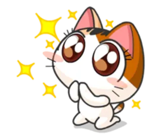 🙏 gato, fofo, adesivo, animal, brilhos, implorando, kawaii telegram sticker