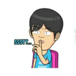 🕴 SSSSTT... тсс, тишина, тихо, мультфильм, палец ко рту telegram sticker