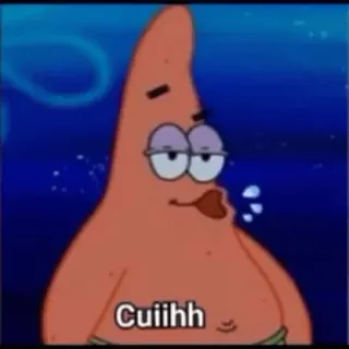 😀 Patrick Star Spongebob Squarepants Cuiihh patrick star, spongebob, meme, lucu, kartun telegram sticker