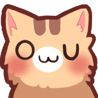 😉 แมว, owo, น่ารัก, สัตว์, เขิน, การ์ตูน telegram sticker