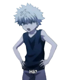 🌚 Hã? アニメ, 質問, 少年, 困惑 telegram sticker