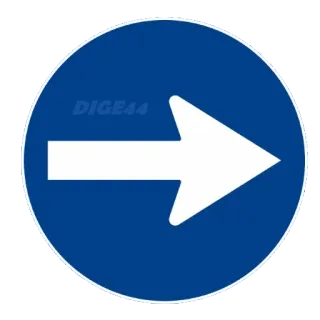 ➡️ strzałka, kierunek, niebieski, biały, znak telegram sticker