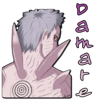 😒 Obito Uchiha Naruto Damare Naruto, Anime, Obito Uchiha, Damare telegram sticker