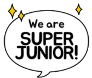 ❤ We are SUPER JUNIOR! Super Junior, K-pop, Idolgroep, Bubbel sticker, Tekst sticker telegram sticker