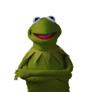 🙂 Kermit Kermit, grenouille, Muppet, vert, marionnette, personnage telegram sticker
