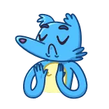 👏 動物, アニメ, 青, 可愛い, 幸せ telegram sticker