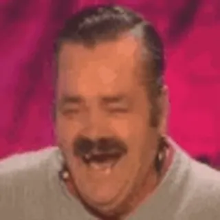 😂 rindo, homem, bigode, alegria, reação, engraçado telegram sticker