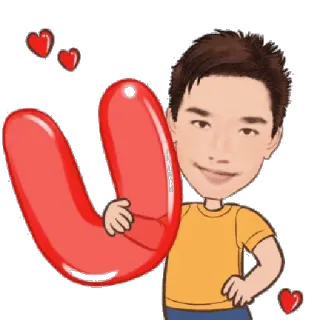 😍 Cartoon, Herz, Liebe, Gruß telegram sticker