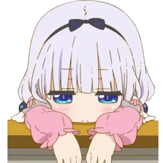 🙁 Kanna Kamui Miss Kobayashi's Dragon Maid Anime, Drago, Carino, Kanna, Kamui telegram sticker