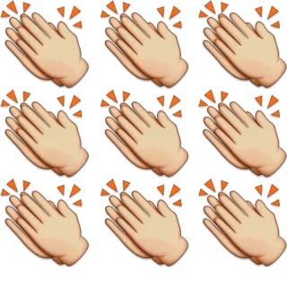 👏 aplauso, emoji, manos, aplausos, celebración, reacción whatsapp sticker