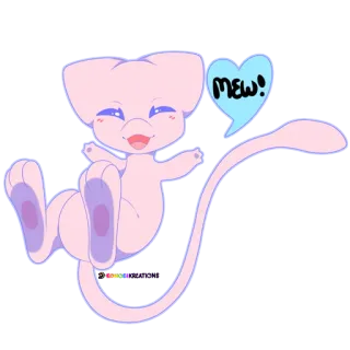 😀 Mew Pokemon Mew! telegram sticker