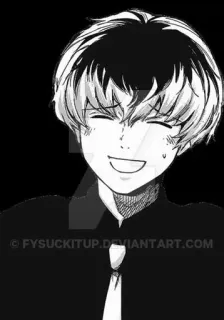 🖤 FYSUCKITUP.COM อนิเมะ, มังงะ, ตัวละคร, รอยยิ้ม telegram sticker