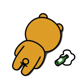 😩 bêbado, desenho animado, urso, álcool, festa telegram sticker