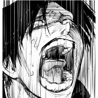😱 gritando, frustración, desesperación, angustia, sufrimiento, anime telegram sticker
