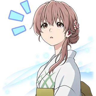 ❕ Nishimiya Shoko A Silent Voice Anime, Charakter, Mädchen, Nishimiya Shoko, A Silent Voice telegram sticker
